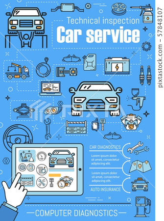 Car service, inspection and computer diagnostics Car service, inspection and computer diagnostics 57848107