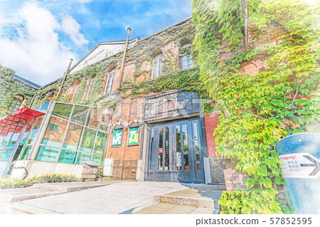 Hokkaido Summer Scenery Around Hakodate Meijikan Stock Illustration