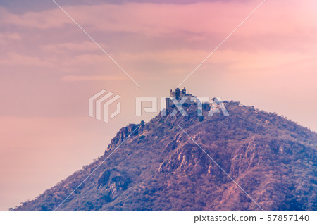 Sajjangarh fort on top of hill in Udaipur, India Sajjangarh fort on top of hill in Udaipur, India 57857140