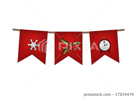 Christmas and new year flag garland. Christmas and new year flag garland. 57859479