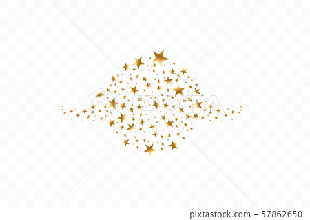 Golden stars In Circle Vector Illustration. Flat icon star frame symbol 57862650