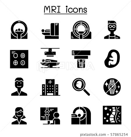 MRI diagnostic icon set vector illustration MRI diagnostic icon set vector illustration 57865254