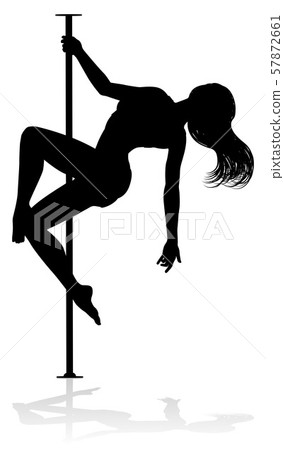 Pole Dancer Woman Silhouette Pole Dancer Woman Silhouette 57872661
