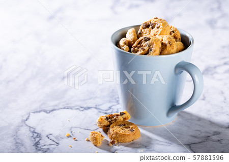 Pile of chocolate chip cookies Pile of chocolate chip cookies 57881596