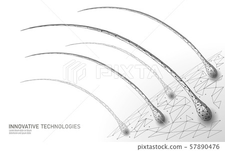 Hair protect care cosmetic technology 3D concept. Hair follicles structure repair shampoo salon Hair protect care cosmetic technology 3D concept. Hair follicles structure repair shampoo salon 57890476