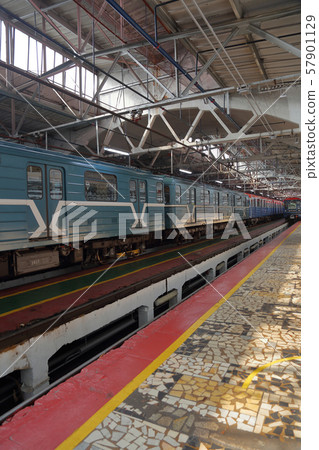 Subway train service depot. Moscow, Russia Subway train service depot. Moscow, Russia 57901129