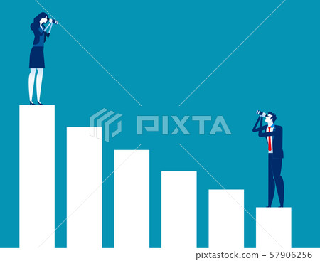 Business people looking at bar graph. Concept Business people looking at bar graph. Concept 57906256