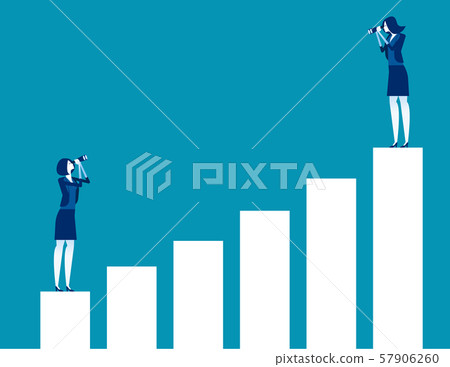 Business people looking at bar graph. Concept Business people looking at bar graph. Concept 57906260