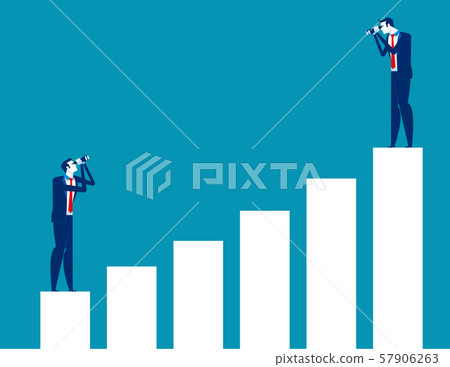 Business people looking at bar graph. Concept Business people looking at bar graph. Concept 57906263