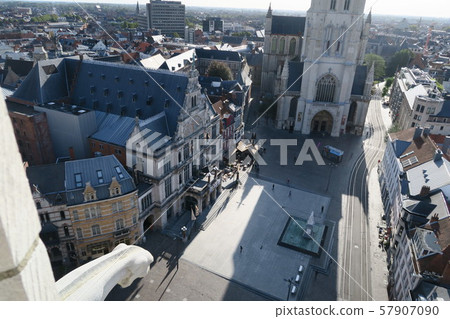 Ghent's Old Town as seen from the World Heritage Bell Tower 57907090