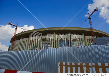 Olympic stadium under repair, Moscow, Russia 57911624