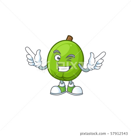 Wink fresh casimiroa mascot on white background. 57912543