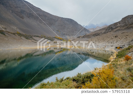 Beautiful scenery of Borith lake. Autumn season in Gilgit Baltistan, Pakistan. 57915318