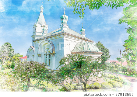 Hokkaido Summer Landscape Hakodate Orthodox Church Hokkaido Summer Landscape Hakodate Orthodox Church 57918695