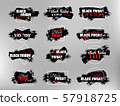 Black friday, sale label set, 12 pieces 57918725