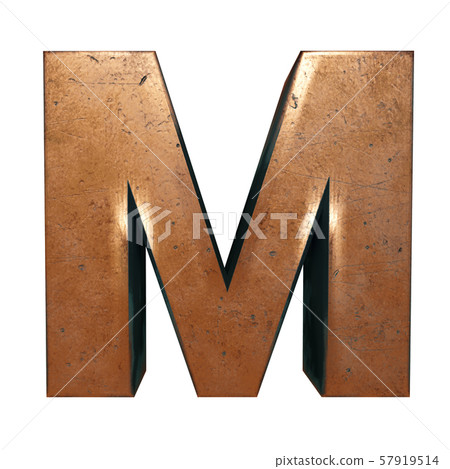 Copper metal letter 3D rendering Copper metal letter 3D rendering 57919514