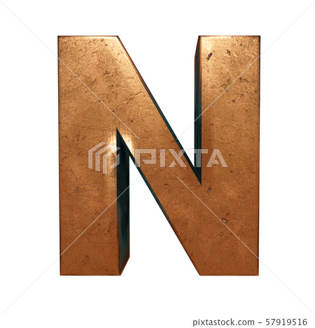 Copper metal letter 3D rendering 57919516