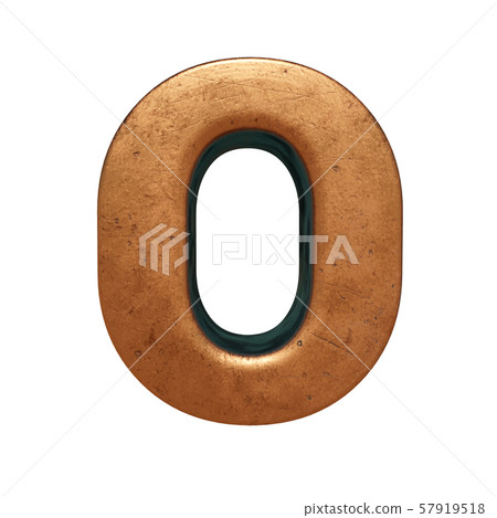 Copper metal letter 3D rendering 57919518