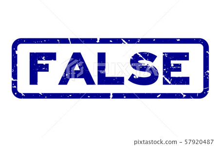 Grunge blue false wording square rubber seal stamp Grunge blue false wording square rubber seal stamp 57920487
