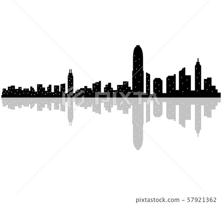 Hong Kong Skyline Stock Illustration 57921362 Pixta