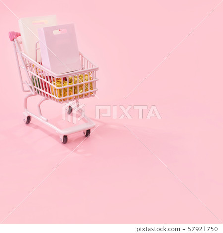 購物購物車生日週年背景購物車聖誕節購物 57921750