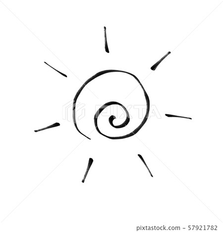 Illustration of the black swirl sun Illustration of the black swirl sun 57921782
