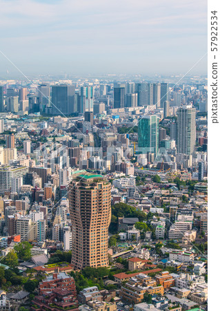 日本的東京城市景觀,品川,本麻布山森林塔等 日本的東京城市景觀,品川,本麻布山森林塔等 57922534