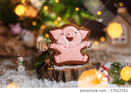 Holiday traditional food bakery. Gingerbread lucky 57922581