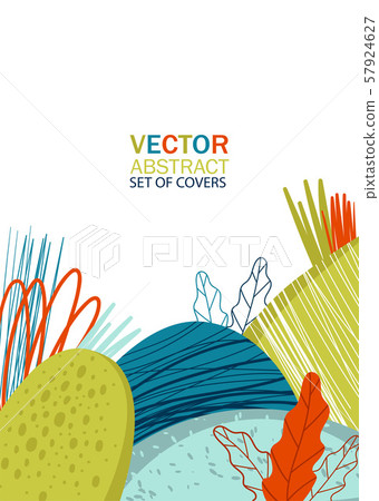 Abstract blue and green spots at the bottom of a white rectangle. Vector illustration. Abstract blue and green spots at the bottom of a white rectangle. Vector illustration. 57924627