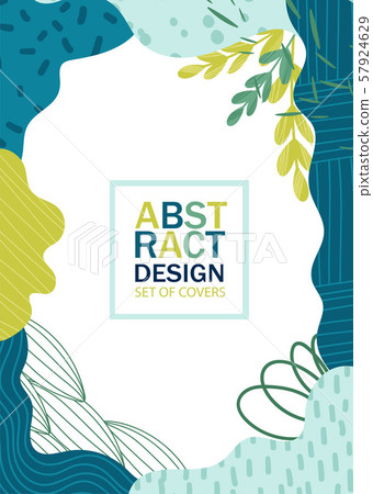 Light and dark blue spots along the edges of the frame. The vertical rectangle. Vector illustration. 57924629