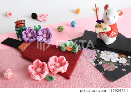 New Year's card material 57924754