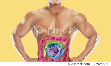 We are what we eat - concept of environmental pollution of plastic 57925854