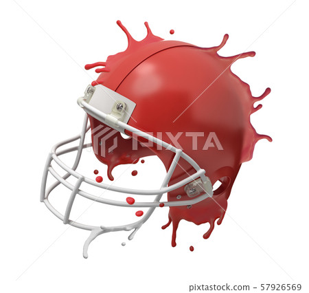 3d rendering of a red american football helmet... - Stock Illustration  [57926569] - PIXTA