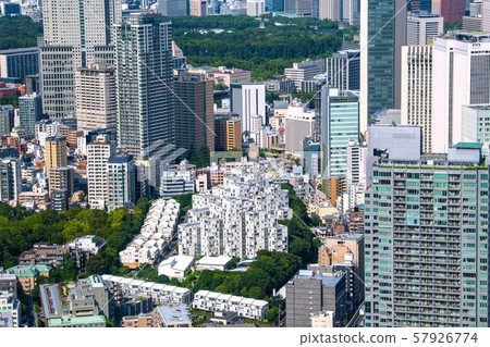 Tokyo cityscape in Japan overlooking mysterious buildings (Typhoon Passover / Typhoon No.15) Tokyo cityscape in Japan overlooking mysterious buildings (Typhoon Passover / Typhoon No.15) 57926774