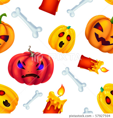 Seamless pattern for Halloween. Different 57927504
