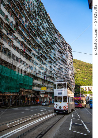 Hong Kong tram around Hong Kong Island Taiko Station 57928395