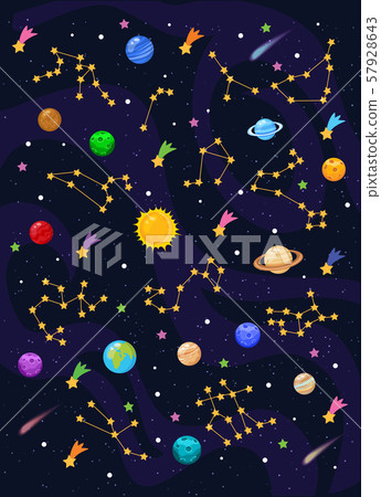 Planets, stars, constellations, comets 57928643