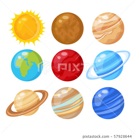 Vector illustration of Solar system planets Vector illustration of Solar system planets 57928644