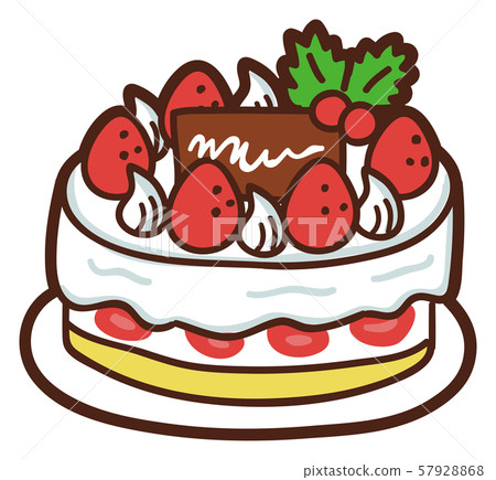 Illustration material: Whole cake, decoration cake, Christmas 57928868