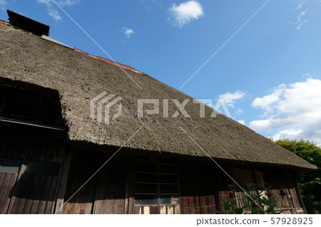 風景照片建築物日本傳統的老式的房子Warabuki no Ie 57928925