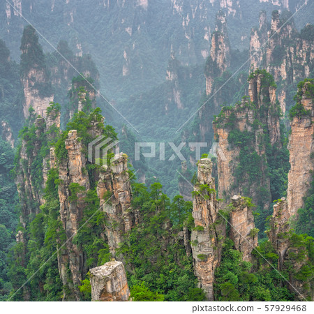 Stone pillars of Tianzi mountains 57929468