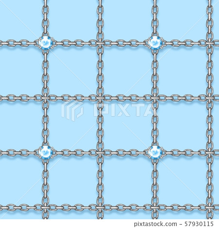 Silver chain seamless pattern 57930115