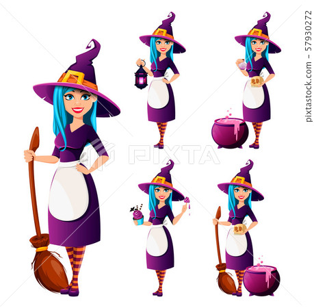 Halloween party. Beautiful lady witch Halloween party. Beautiful lady witch 57930272