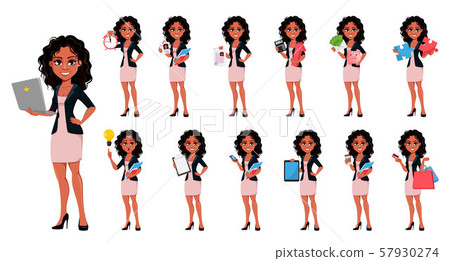 Beautiful young African American business woman 57930274