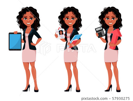Beautiful young African American business woman 57930275