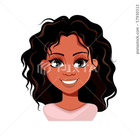 Emotion of African American woman, cheerful 57930313