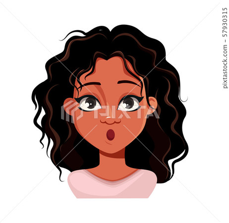 Emotion of African American woman, surprised Emotion of African American woman, surprised 57930315
