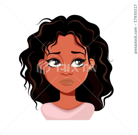 Emotion of African American woman, upset Emotion of African American woman, upset 57930317