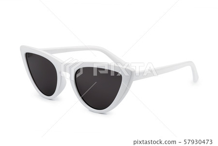 White retro cat eye sunglasses 57930473