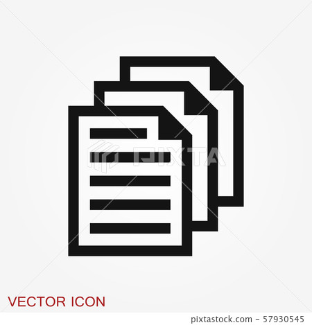 Document flat icon, Document vector icon. 57930545